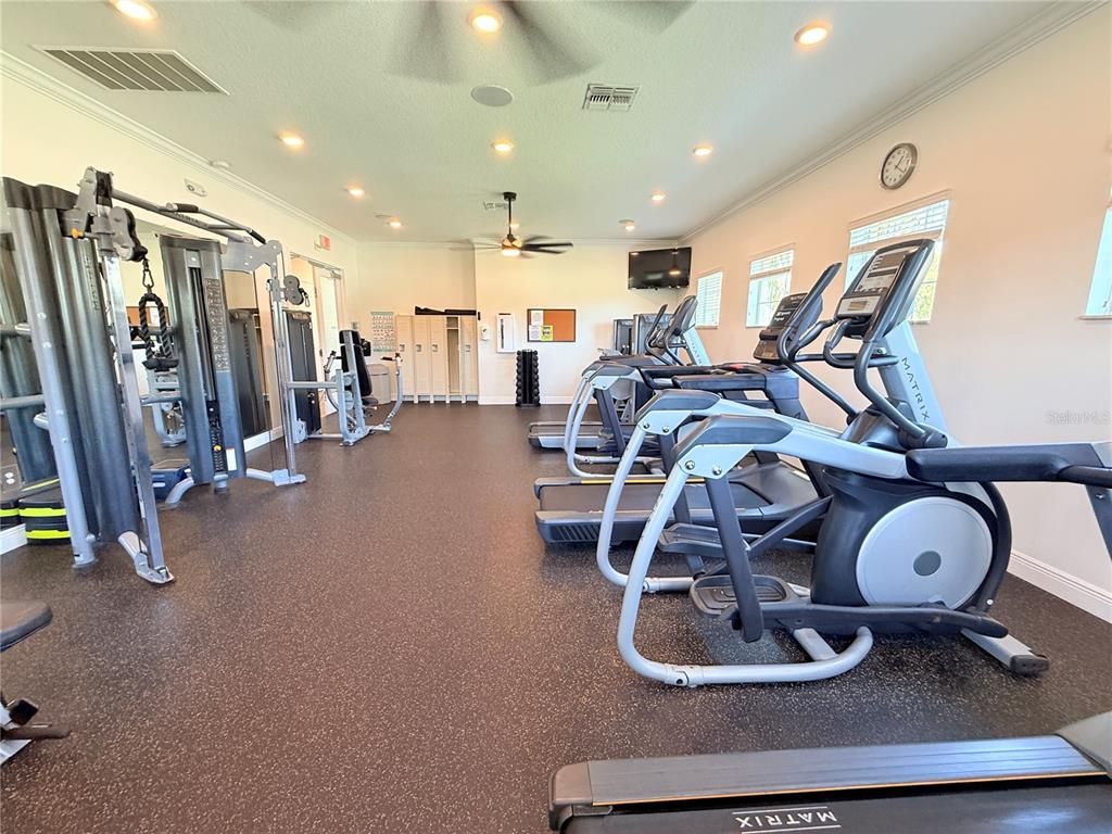 Fitness Equipment, Gym, Interior, Recessed Lighting