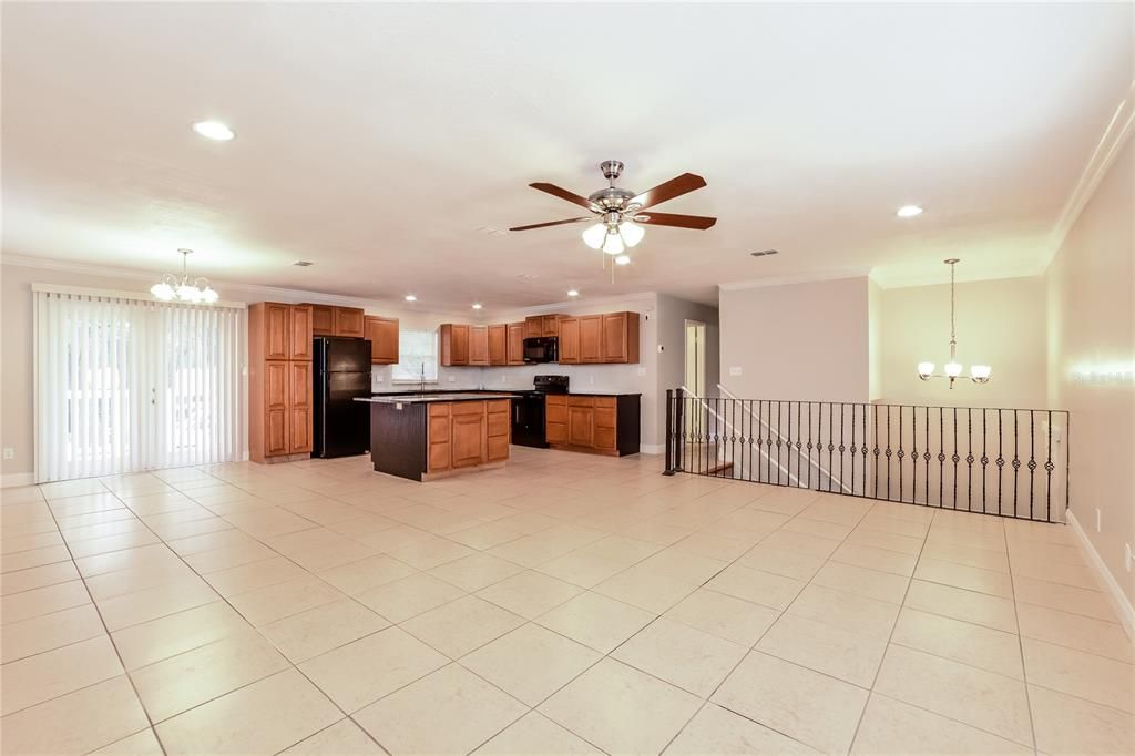 Chandelier, Interior, Kitchen, Recessed Lighting