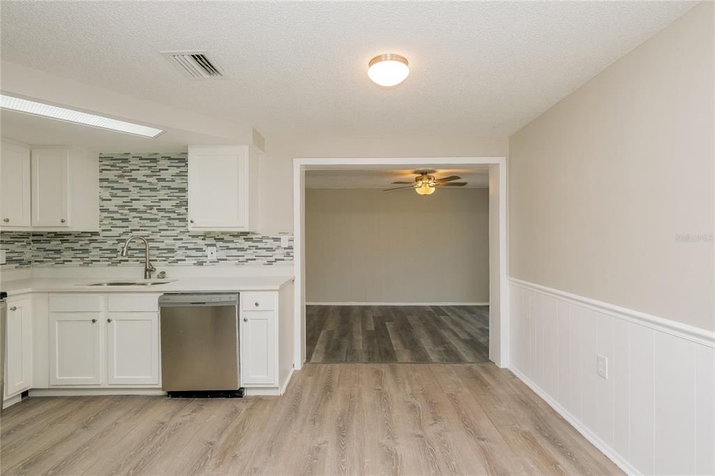 Interior, Kitchen, Wood Texture Flooring