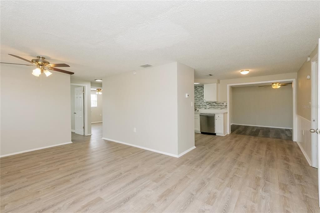 Empty room, Interior, Kitchen, Wood Texture Flooring