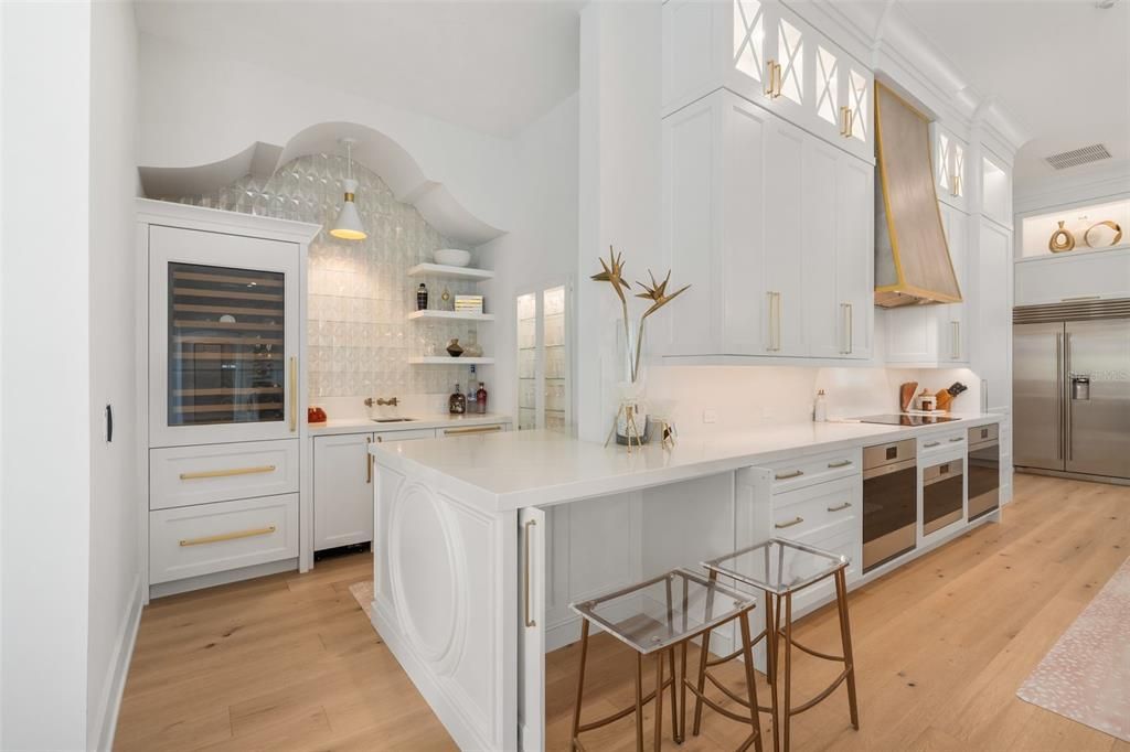Interior, Kitchen, Pendant Lights, Stainless Steel Appliances, Wood Texture Flooring