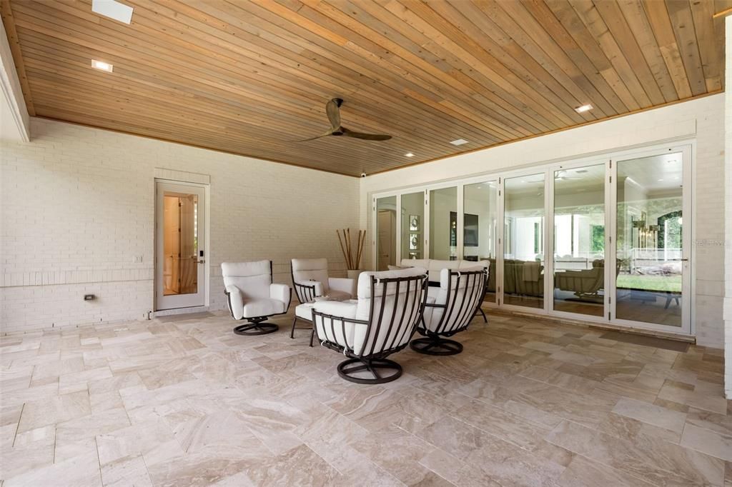 Interior, Living room, Recessed Lighting, Wooden Ceilings