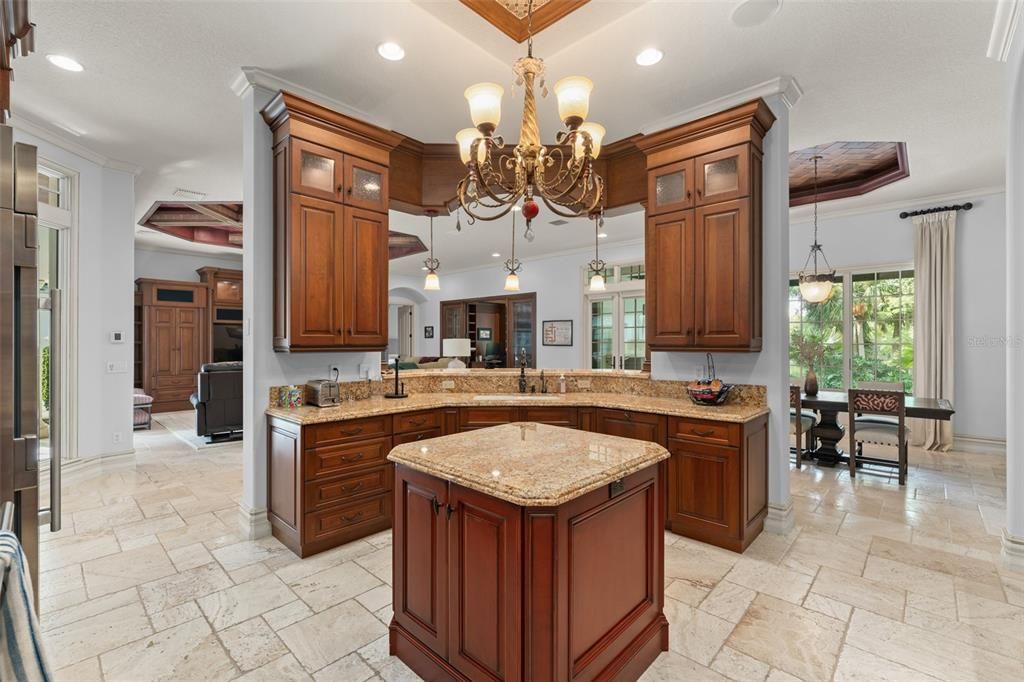 Chandelier, Interior, Kitchen, Pendant Lights, Recessed Lighting