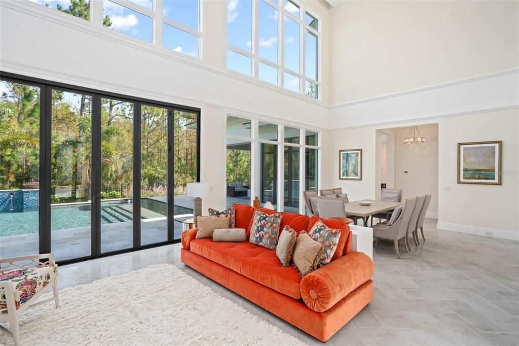 Dining room, Interior, Pendant Lights, Sun Room