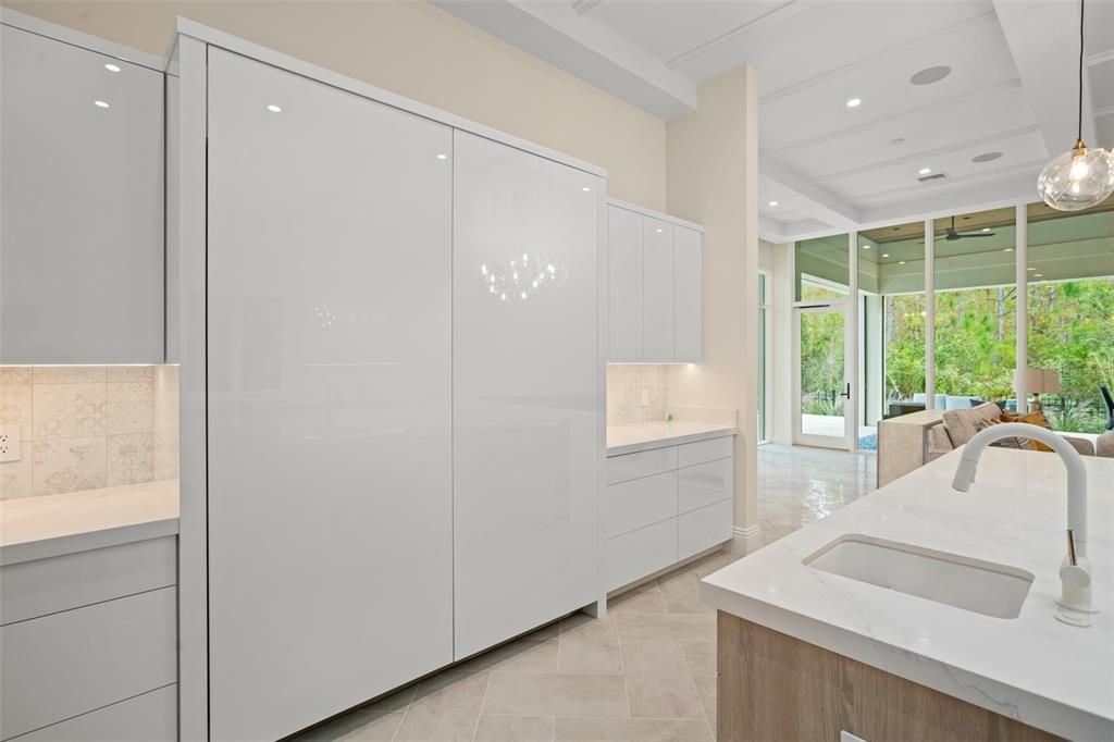 Bathroom, Dual Sink Vanities, Interior, Pendant Lights, Recessed Lighting