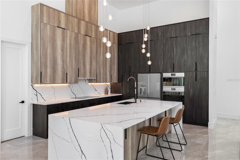 Interior, Kitchen, Pendant Lights, Stainless Steel Appliances