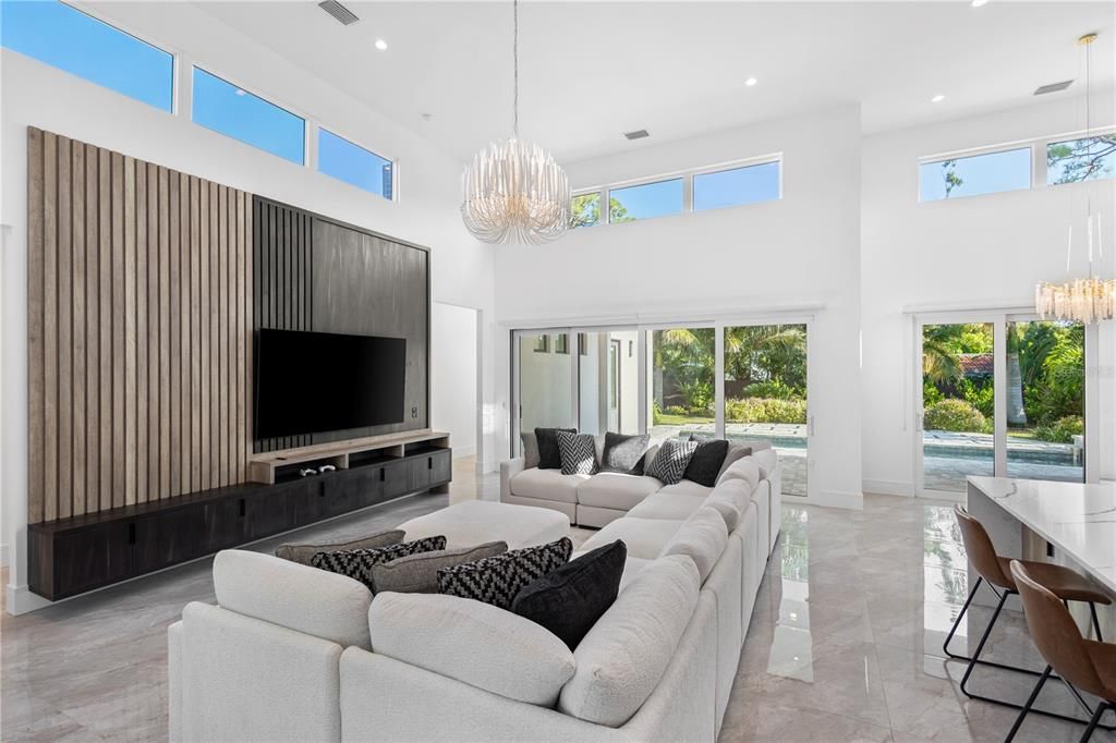 Chandelier, Interior, Living room, Pendant Lights, Recessed Lighting