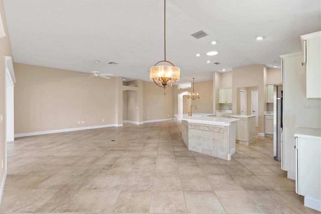 Chandelier, Interior, Kitchen, Pendant Lights, Recessed Lighting