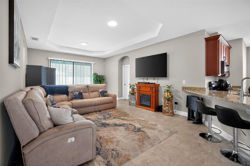 Interior, Living room, Recessed Lighting