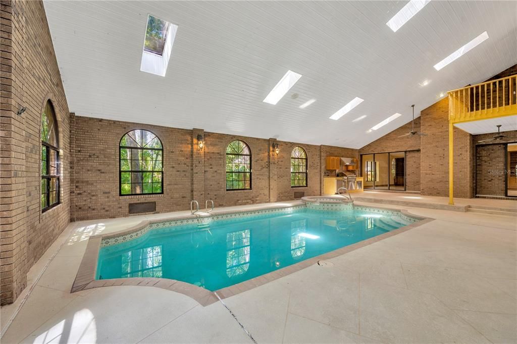 Interior, Pool, Stone Walls