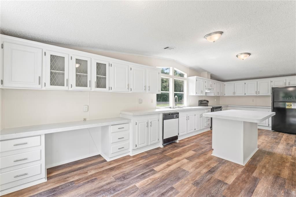 Interior, Kitchen, Wood Texture Flooring