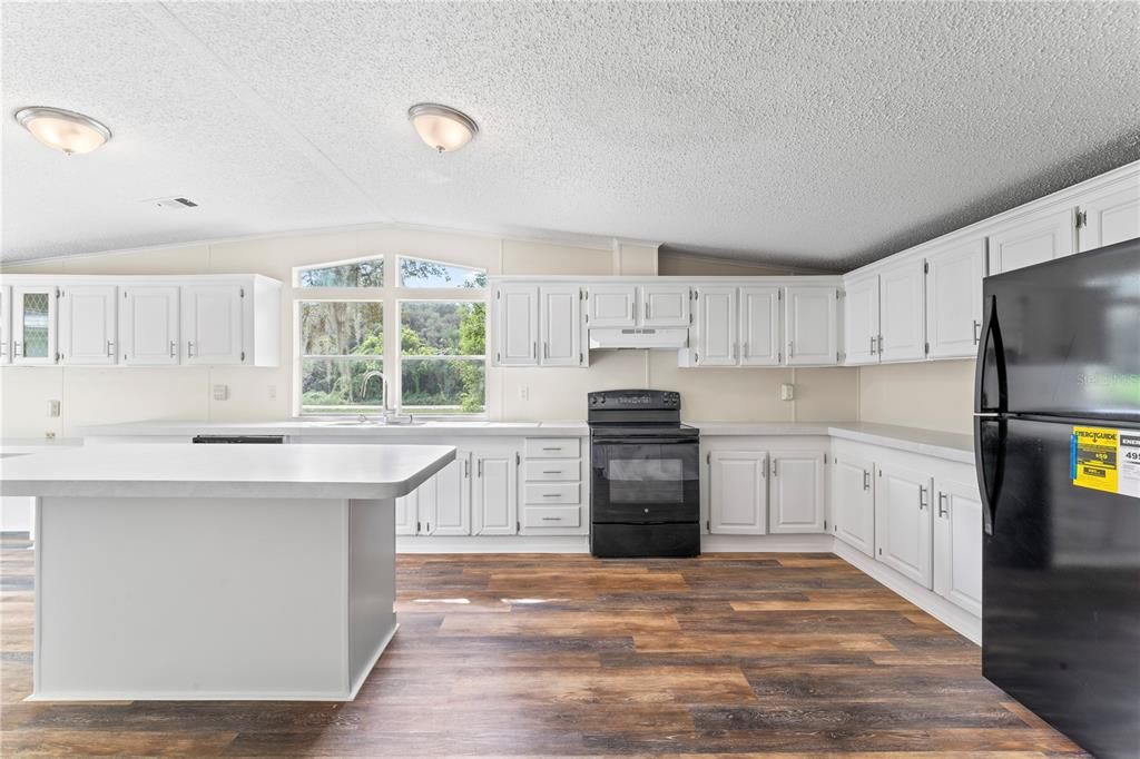 Interior, Kitchen, Wood Texture Flooring