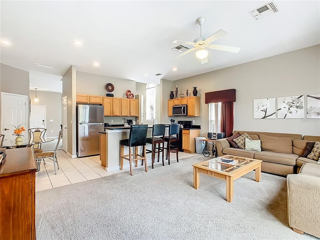 Dining room, Interior, Kitchen, Living room, Pendant Lights, Recessed Lighting