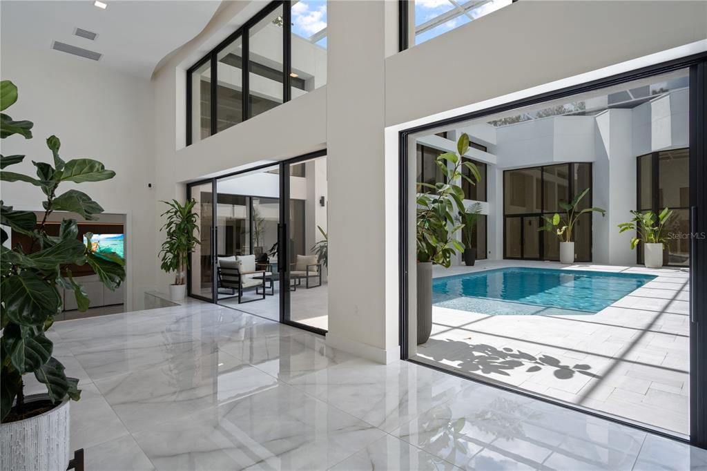 Interior, Marble, Pool, Recessed Lighting