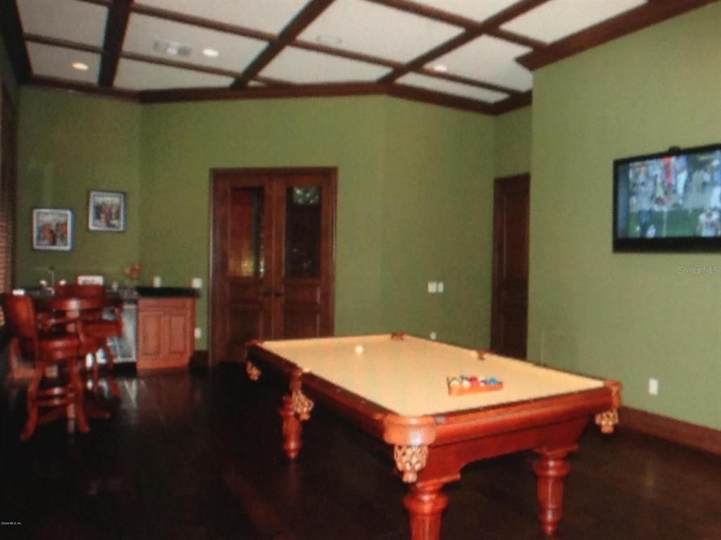 Game Room, Interior, Recessed Lighting, Wood Texture Flooring