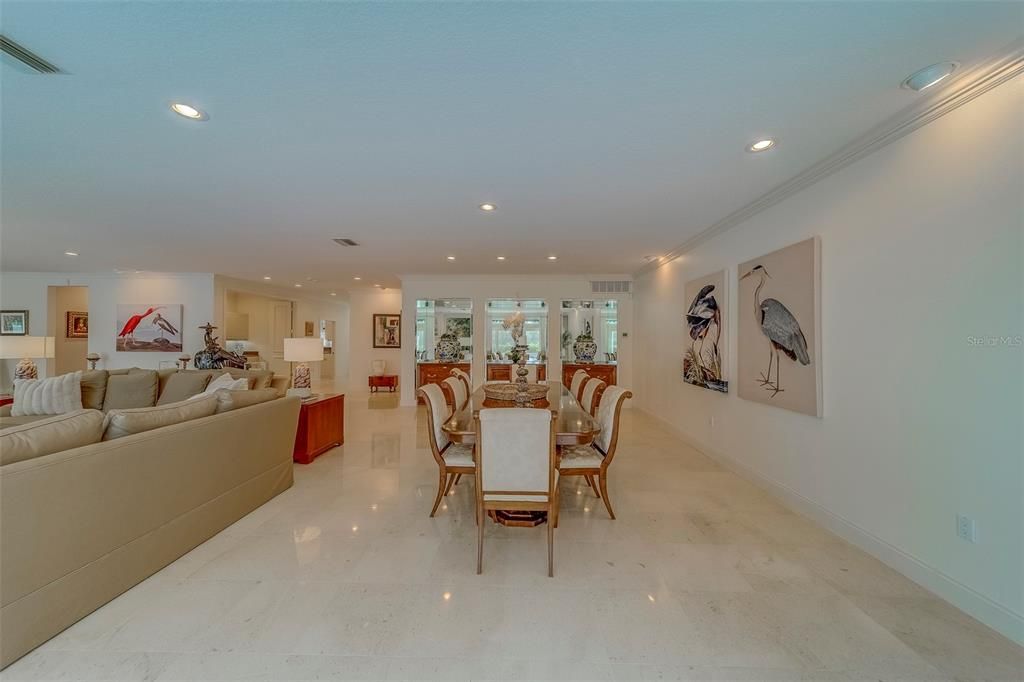 Dining room, Interior, Living room, Recessed Lighting