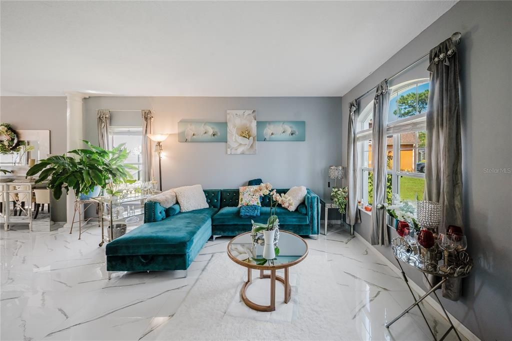 Interior, Living room, Marble