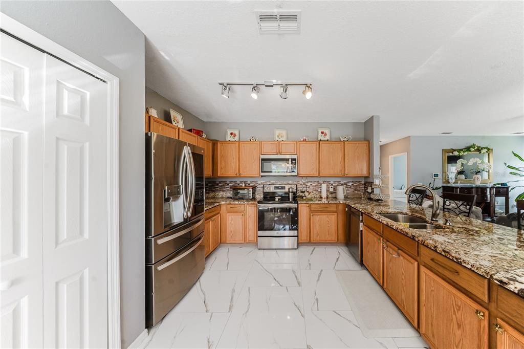 Interior, Kitchen, Marble, Stainless Steel Appliances