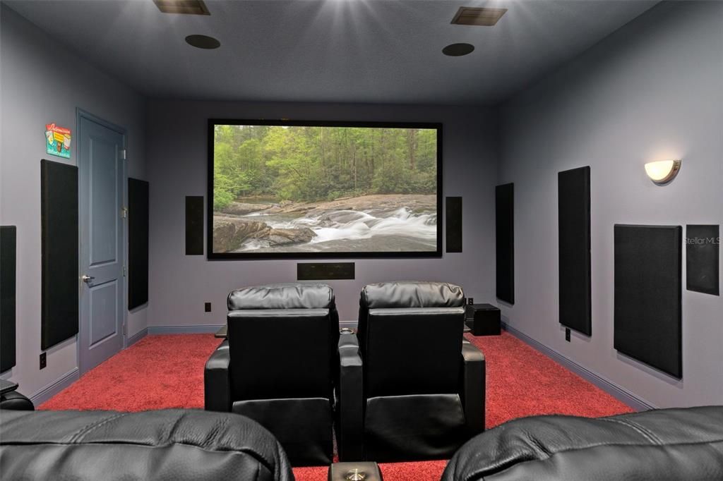Home Theatre Room, Interior, Projection Screen, Recessed Lighting, Theatre Room