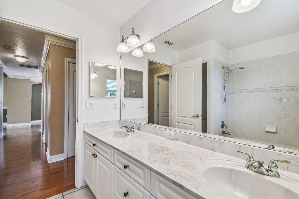 Bathroom, Dual Sink Vanities, Interior, Wood Texture Flooring