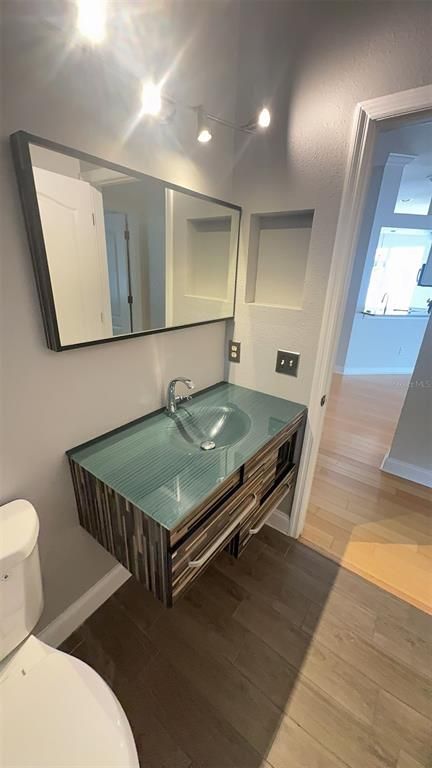 Bathroom, Interior, Wood Texture Flooring