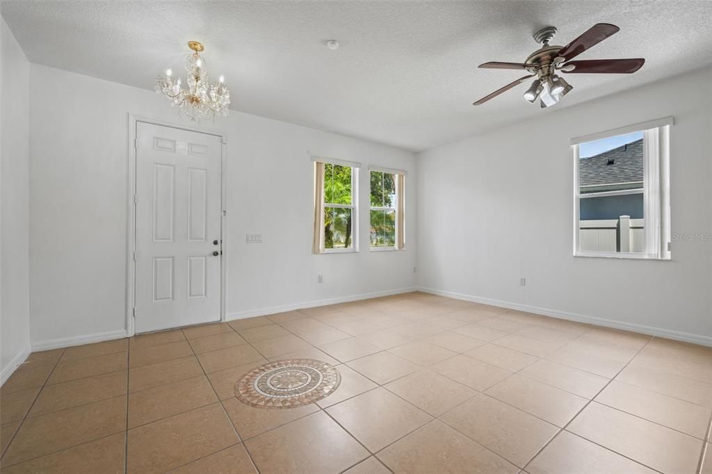Chandelier, Empty room, Interior