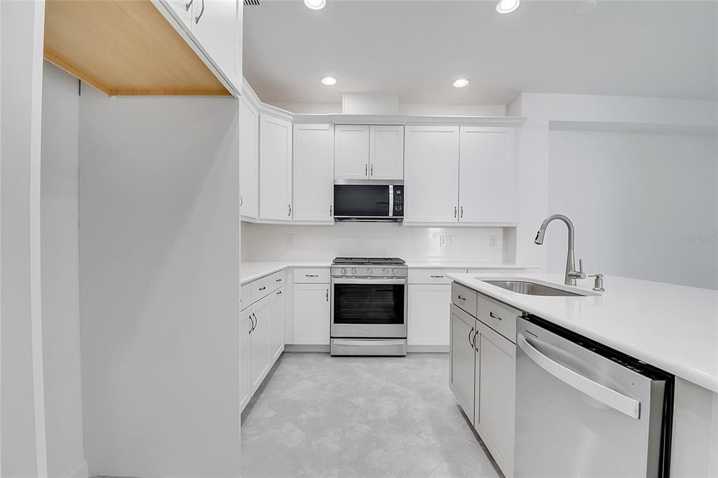 Interior, Kitchen, Recessed Lighting, Stainless Steel Appliances