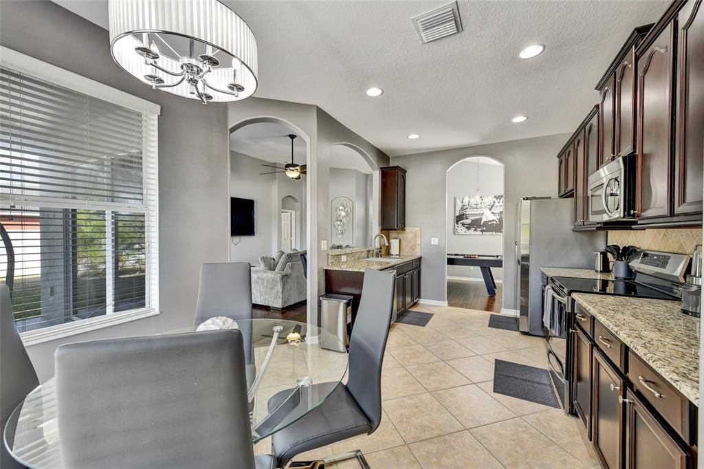 Chandelier, Dining room, Interior, Kitchen, Recessed Lighting