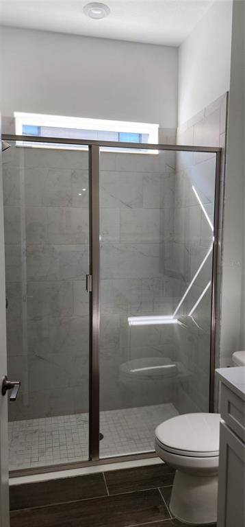 Bathroom, Glass Shower, Interior, Marble Walls, Recessed Lighting