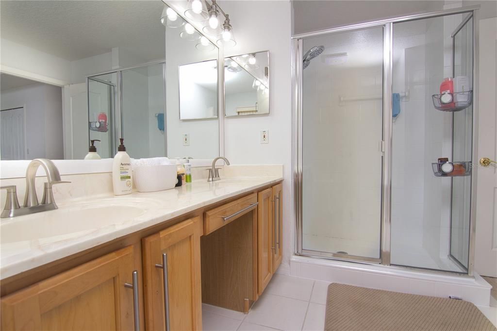 Bathroom, Dual Sink Vanities, Glass Shower, Interior