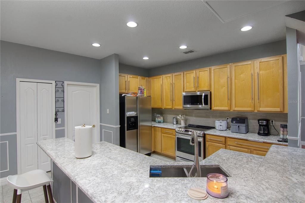 Interior, Kitchen, Recessed Lighting, Stainless Steel Appliances
