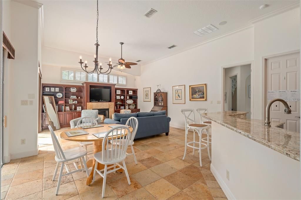 Chandelier, Dining room, Fireplace, Interior, Living room
