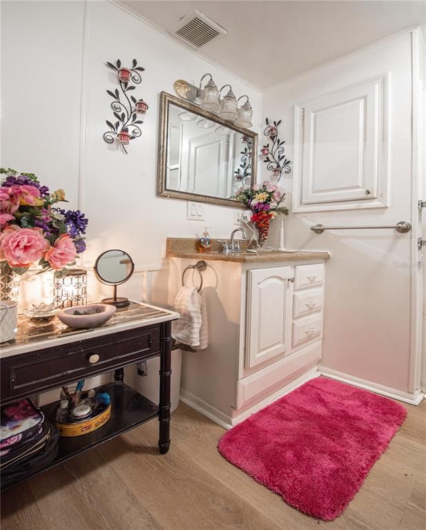 Bathroom, Interior, Wood Texture Flooring
