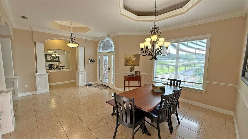 Chandelier, Dining room, Interior, Pendant Lights