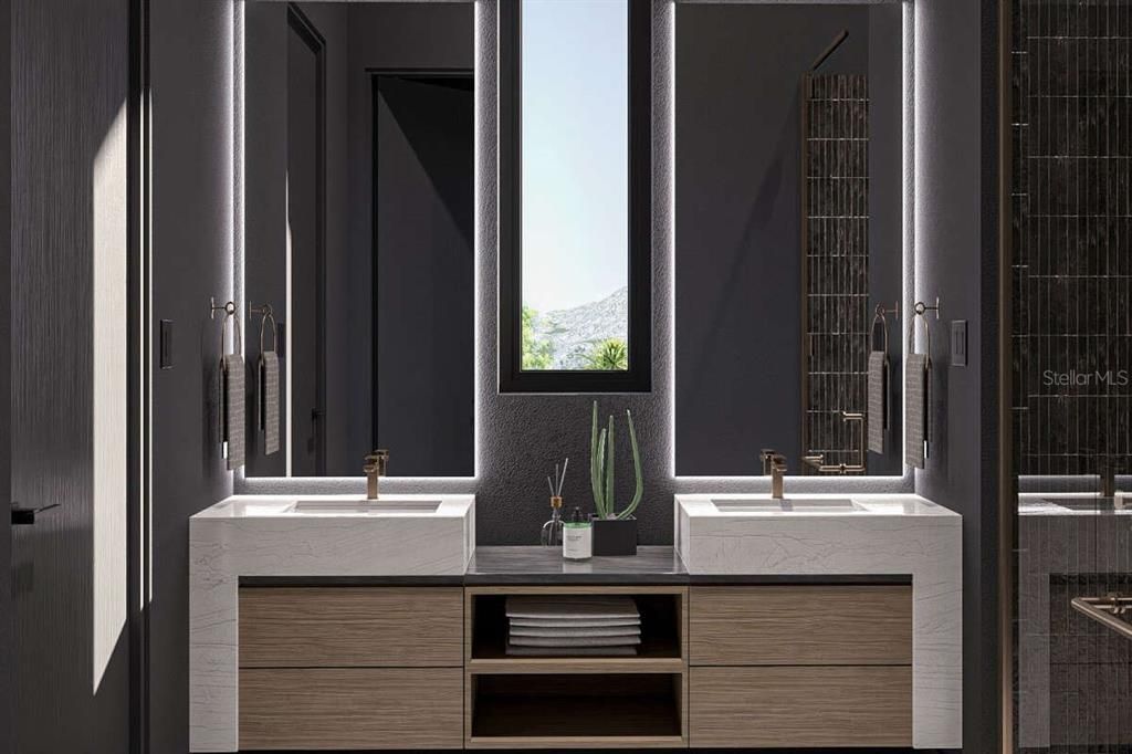 Bathroom, Dual Sink Vanities, Interior