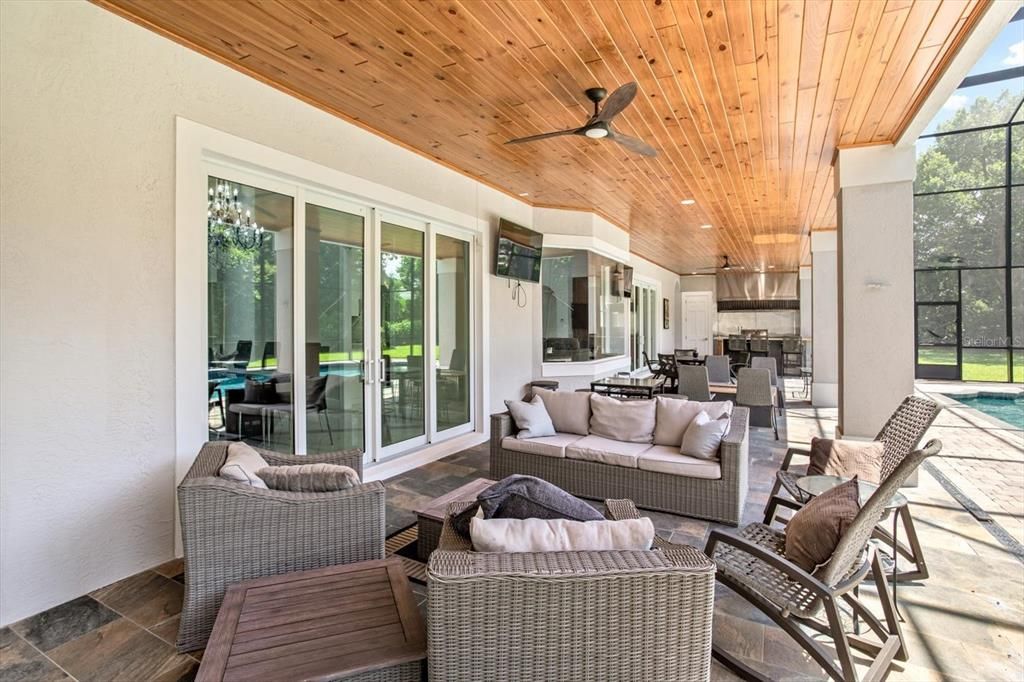 Dining room, Interior, Living room, Sun Room, Wooden Ceilings