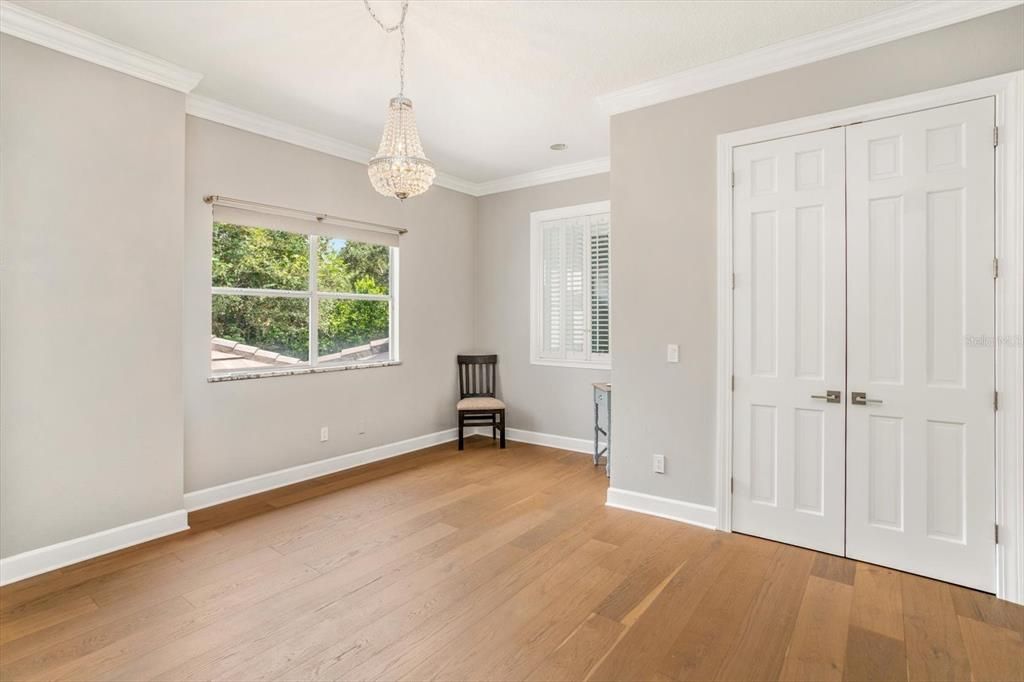 Chandelier, Empty room, Interior, Wood Texture Flooring