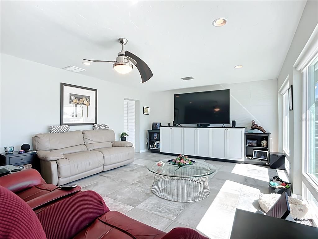 Interior, Living room, Recessed Lighting