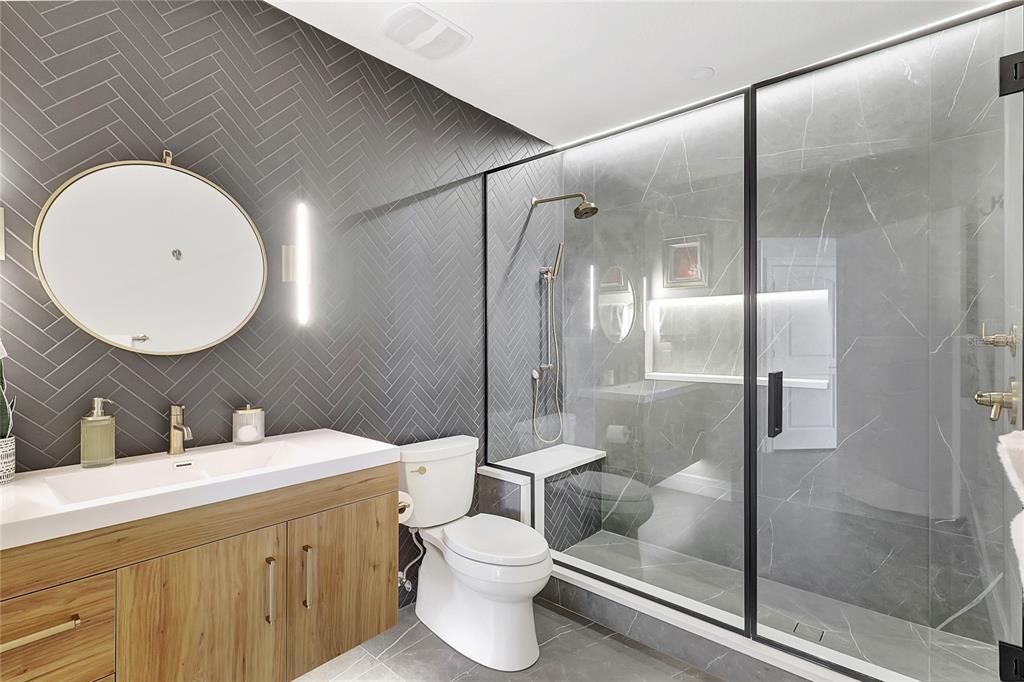 Bathroom, Glass Shower, Interior