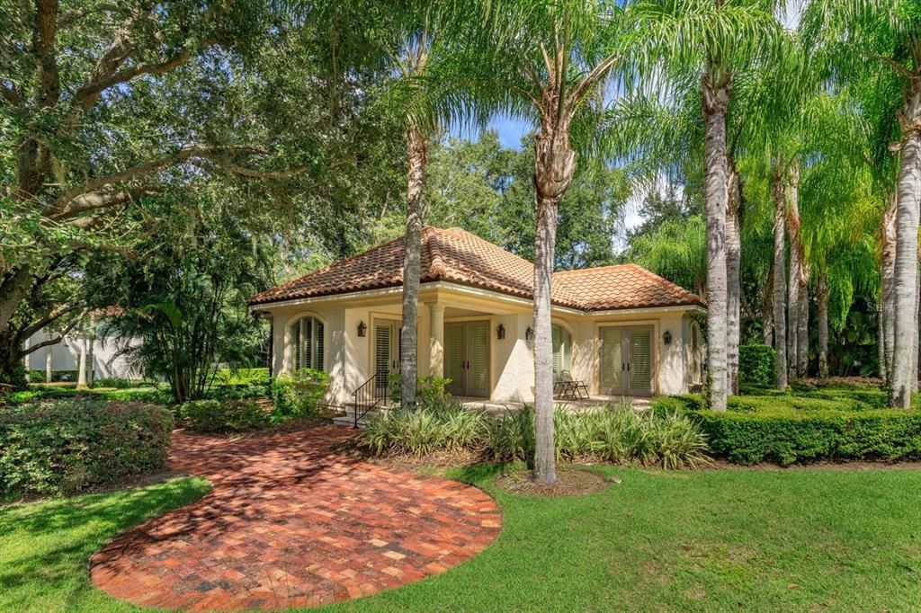 Backyard, Exterior, Facade, Mediterranean