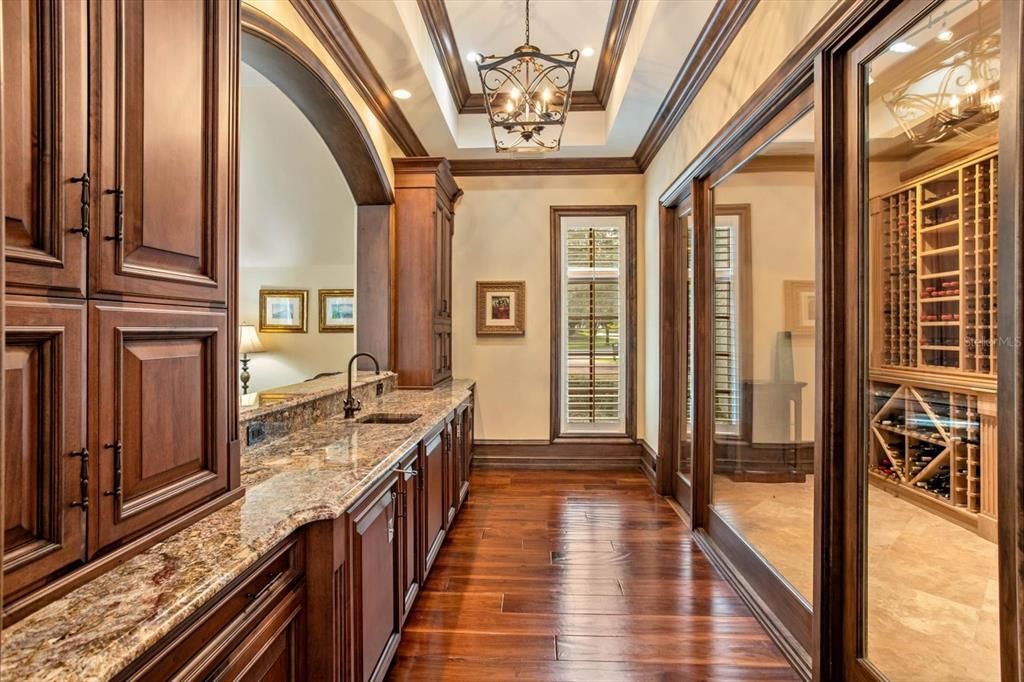 Chandelier, Interior, Pendant Lights, Wine Storage, Wood Texture Flooring