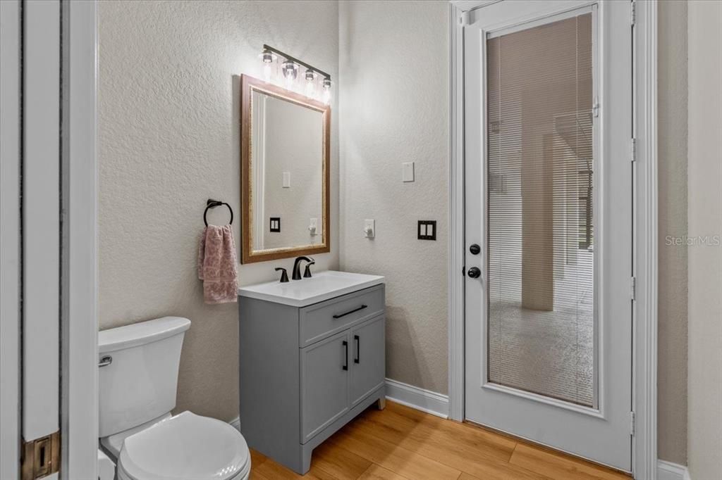 Bathroom, Interior, Wood Texture Flooring