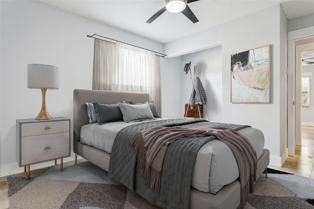 Bedroom, Interior, Wood Texture Flooring