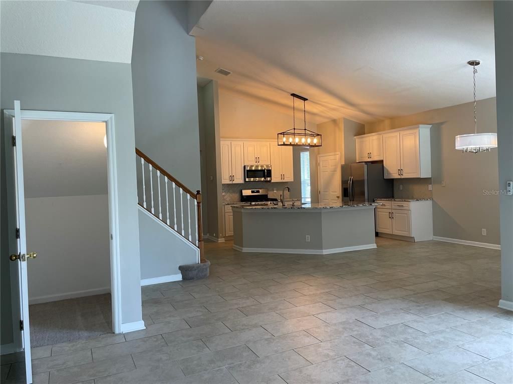Interior, Kitchen, Pendant Lights, Stainless Steel Appliances