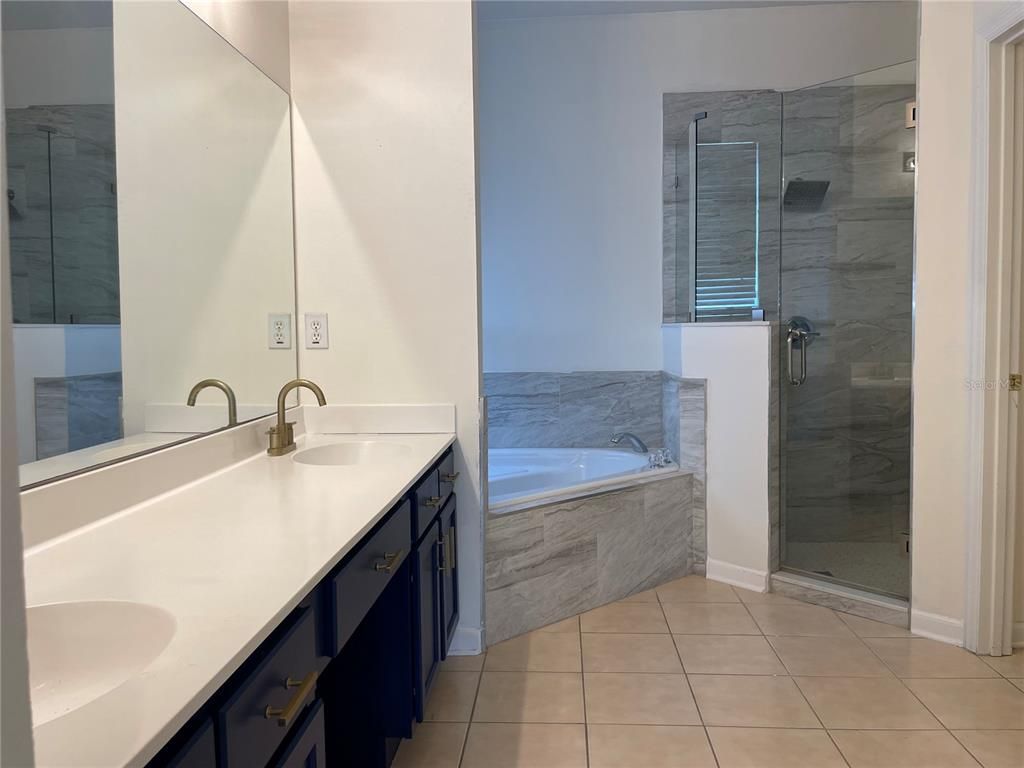 Bathroom, Dual Sink Vanities, Glass Shower, Interior
