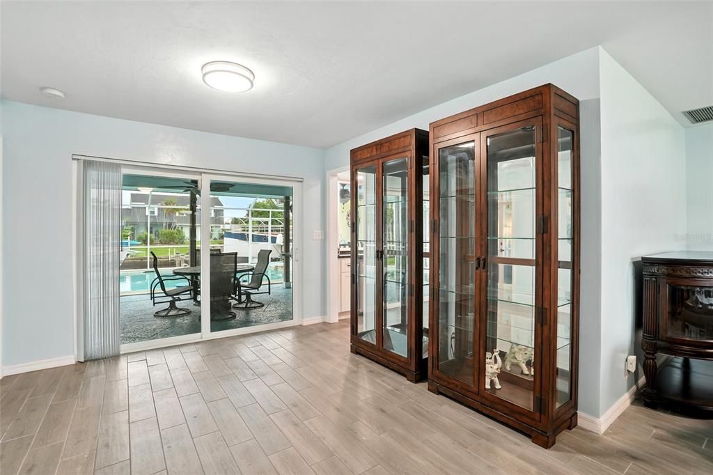 Dining room, Interior, Wood Texture Flooring