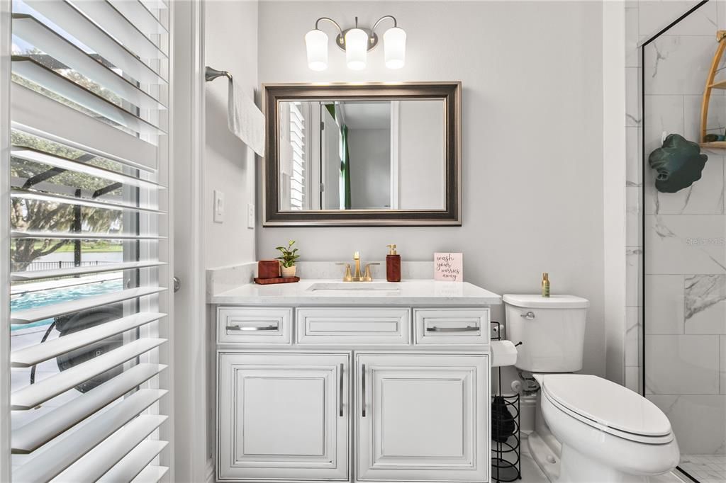 Bathroom, Interior, Marble Walls
