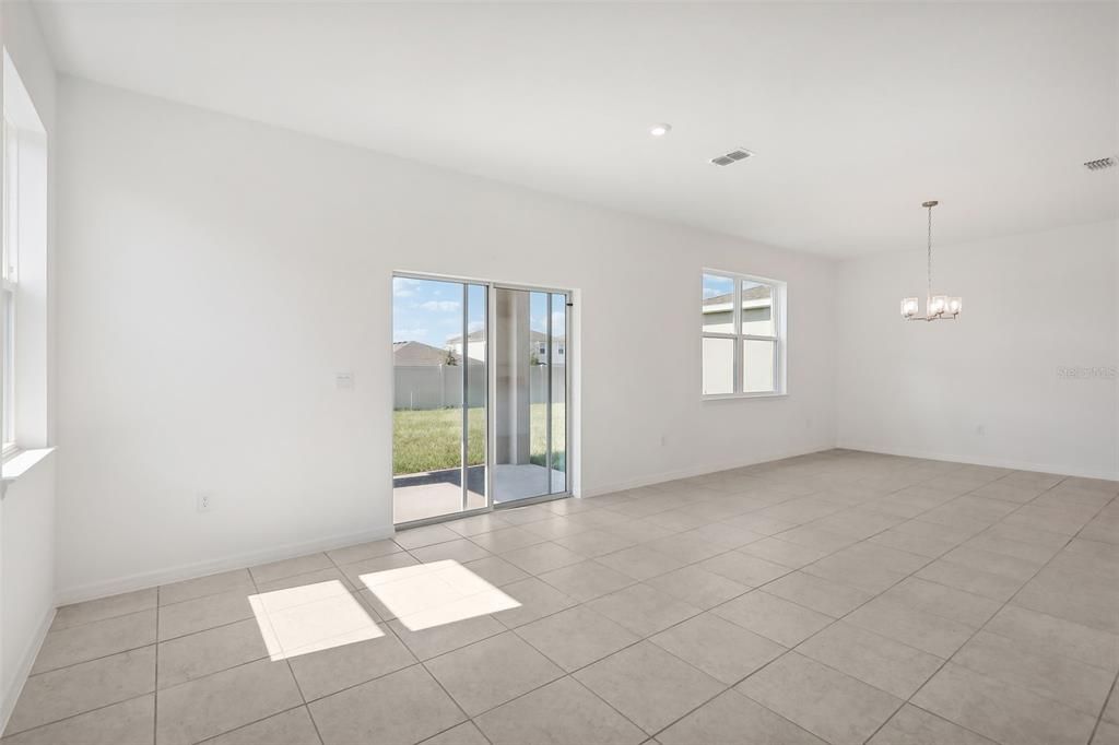 Empty room, Interior, Pendant Lights, Recessed Lighting