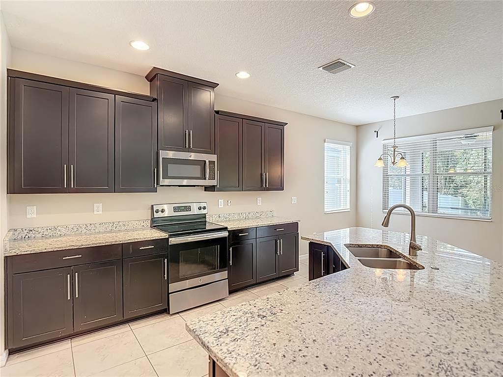 Interior, Kitchen, Pendant Lights, Recessed Lighting, Stainless Steel Appliances