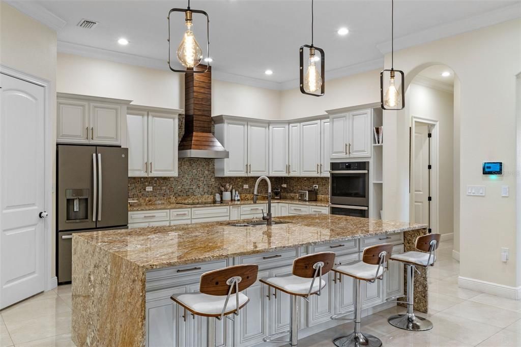 Interior, Kitchen, Pendant Lights, Recessed Lighting, Stainless Steel Appliances